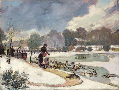 Ducks in the Bois de Boulogne by Emile Antoine Guillier